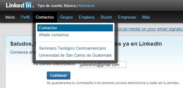 Eliminar un contacto en LinkedIn
