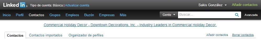 Eliminar contacto en LinkedIn