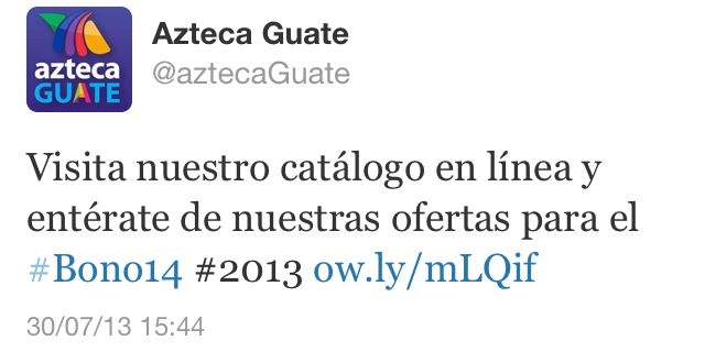 El error de los Tuits programados: Caso @AztecaGuate