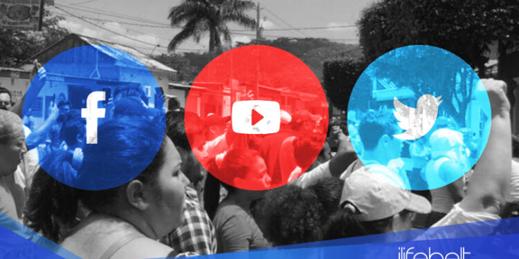 redes sociales en las manifestaciones de Nicaragua