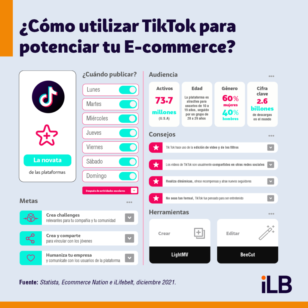 Ecommerce en TikTok infografia 2022